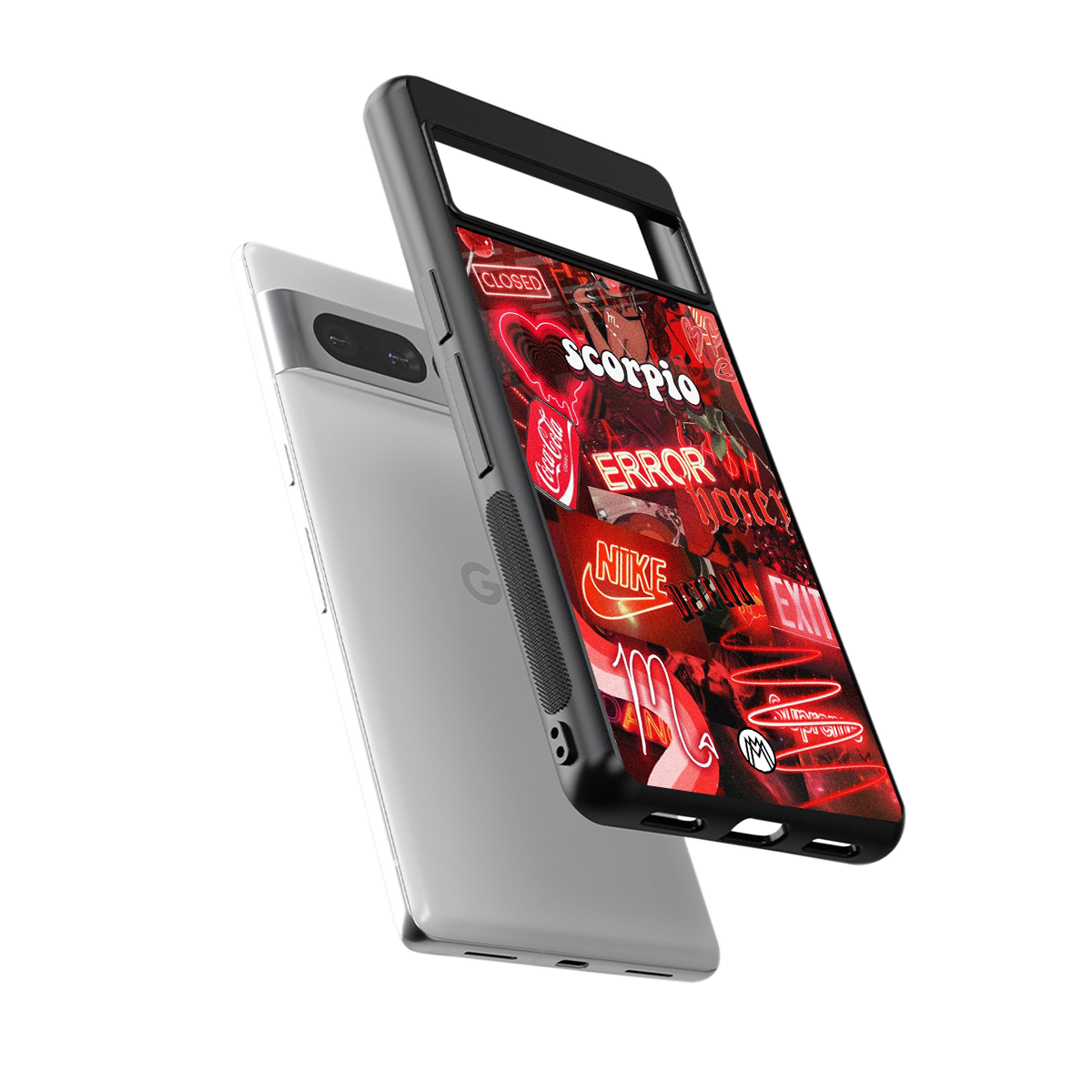 scorpio aesthetic collage back phone cover | glass case for google pixel 7 pro