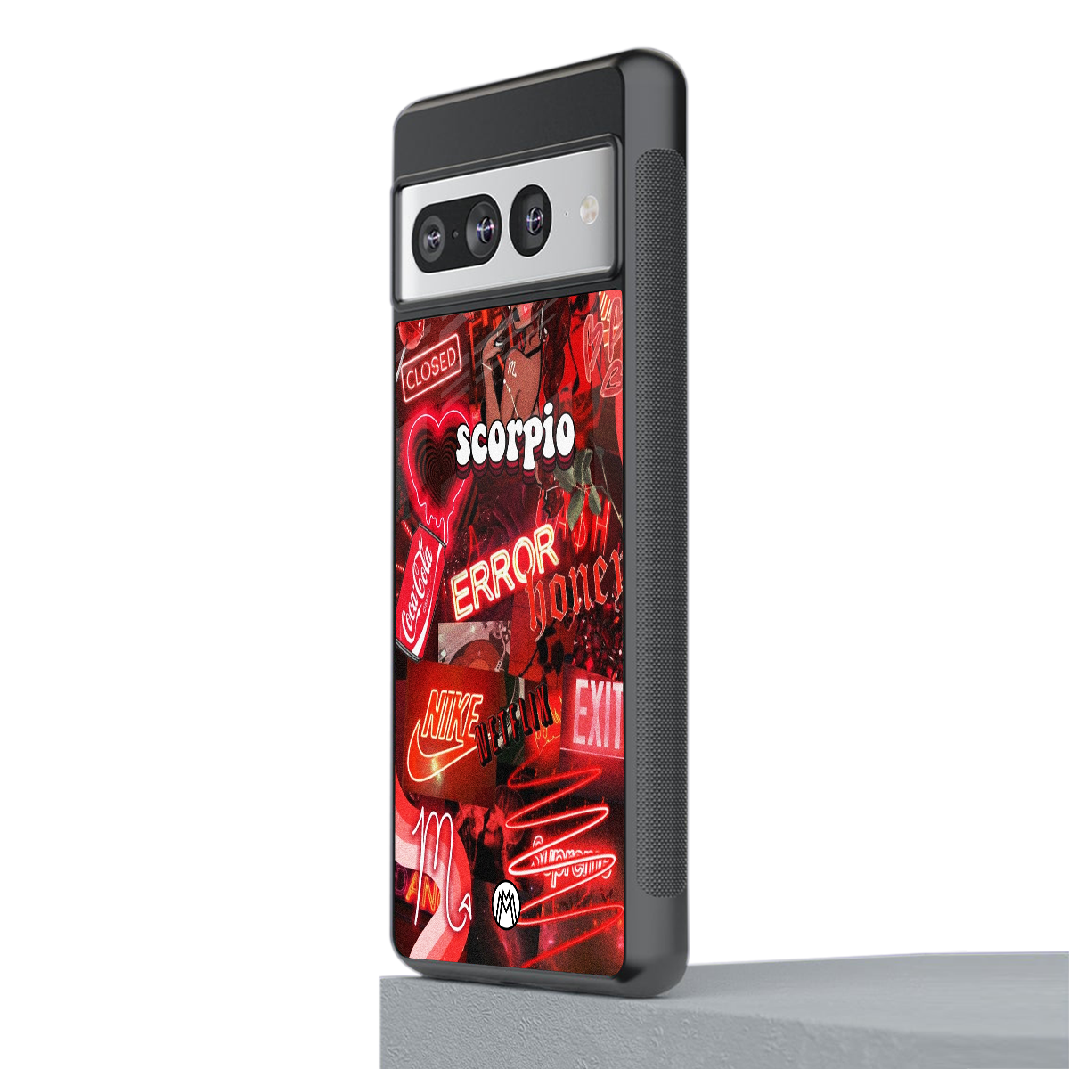 scorpio aesthetic collage back phone cover | glass case for google pixel 7 pro