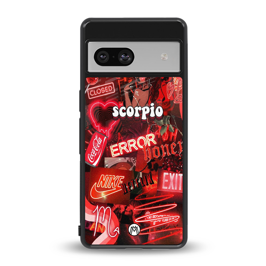 scorpio aesthetic collage back phone cover | glass case for Google Pixel 7