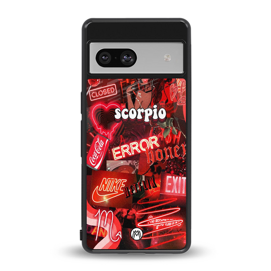 scorpio aesthetic collage back phone cover | glass case for Google Pixel 7