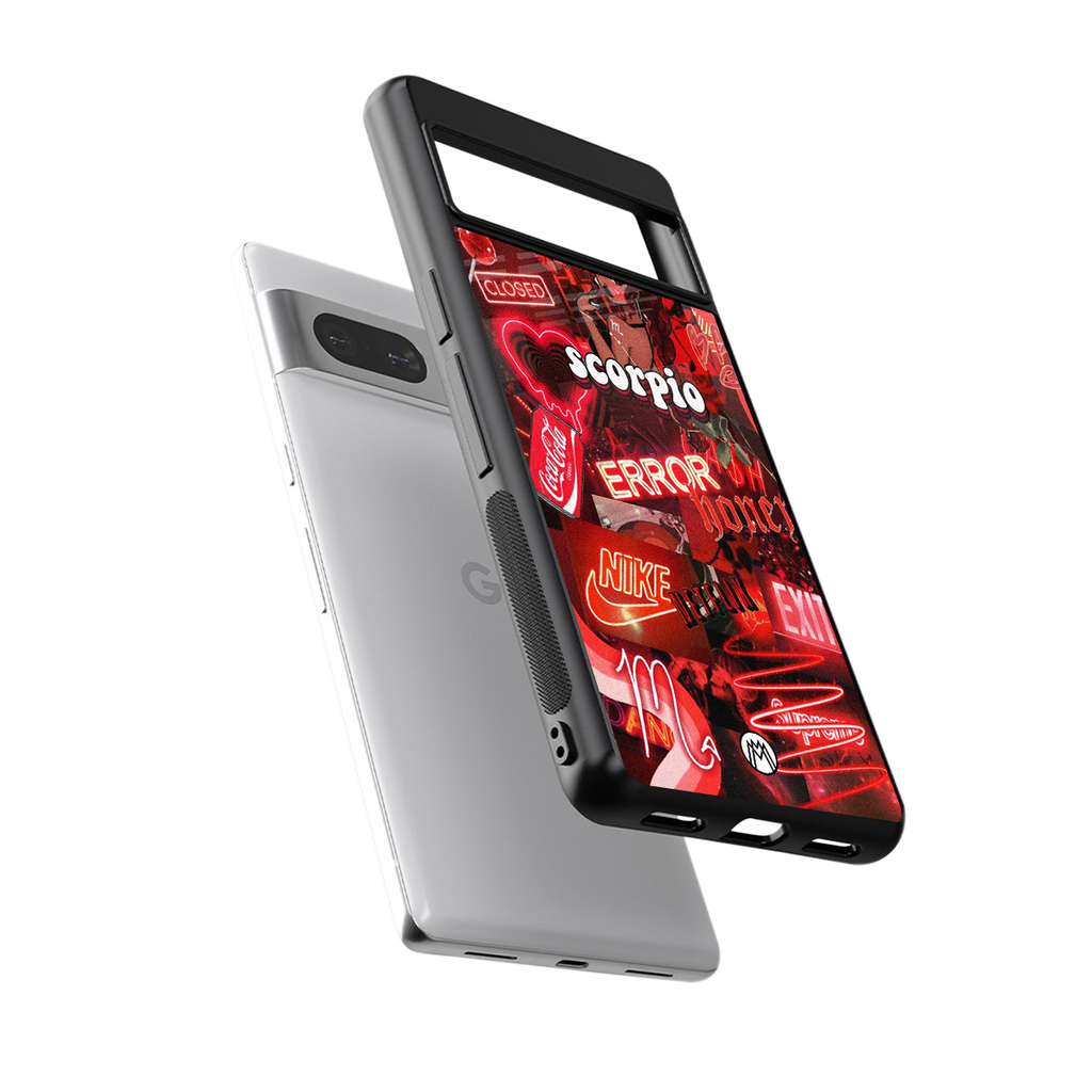 scorpio aesthetic collage back phone cover | glass case for Google Pixel 7