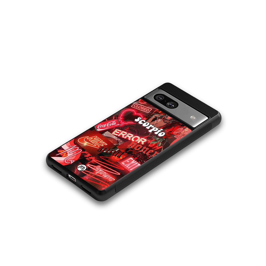 scorpio aesthetic collage back phone cover | glass case for Google Pixel 7