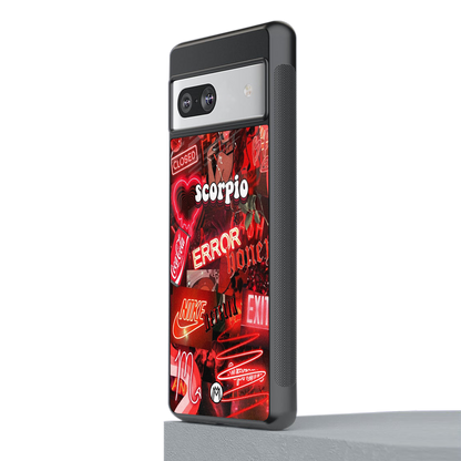 scorpio aesthetic collage back phone cover | glass case for Google Pixel 7A