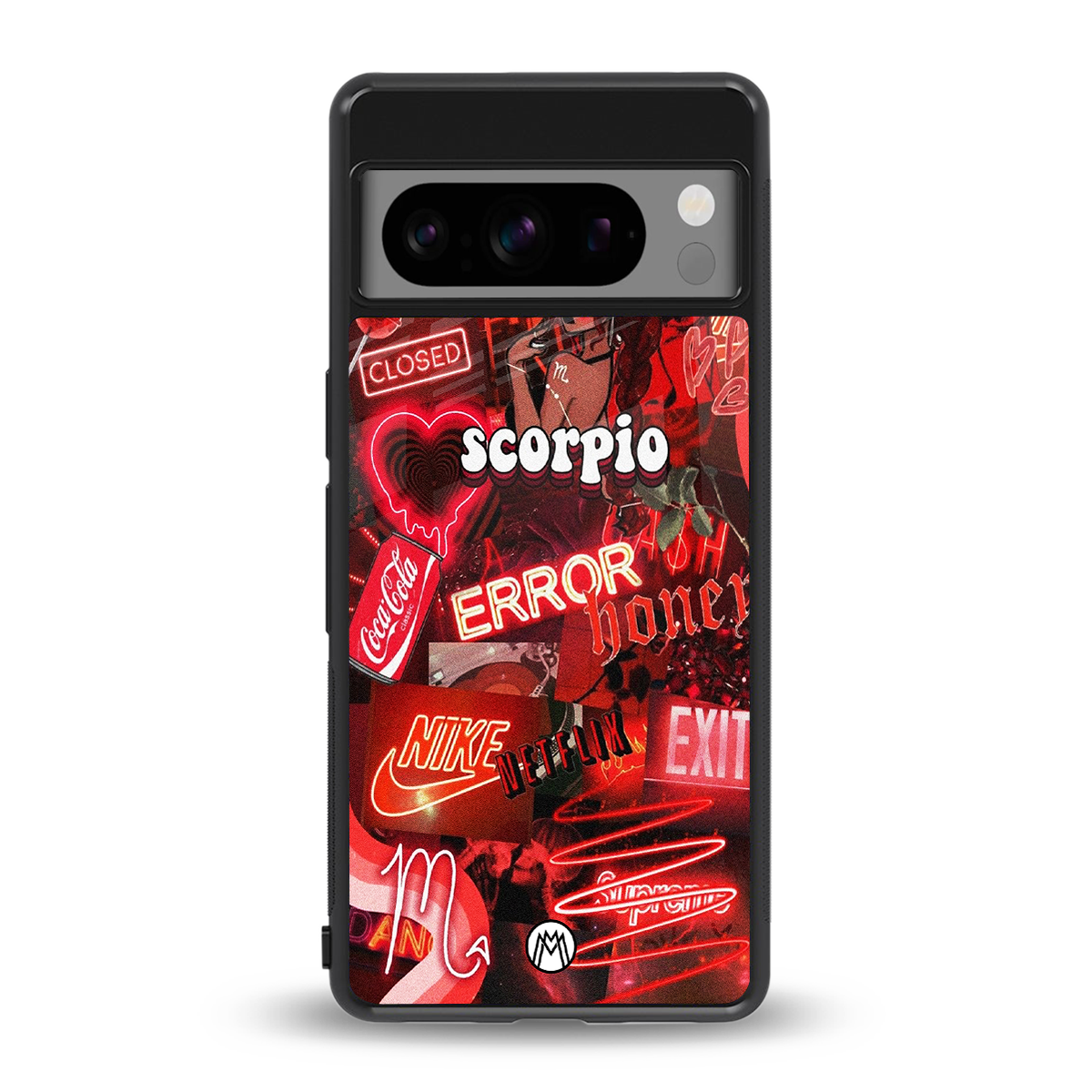 scorpio aesthetic collage back phone cover | glass case for google pixel 8 pro