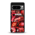 scorpio aesthetic collage back phone cover | glass case for google pixel 8 pro