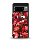 scorpio aesthetic collage back phone cover | glass case for google pixel 8 pro