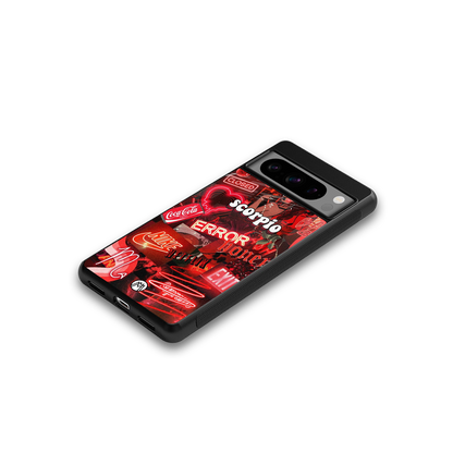 scorpio aesthetic collage back phone cover | glass case for google pixel 8 pro