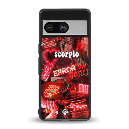 scorpio aesthetic collage back phone cover | glass case for Google Pixel 8