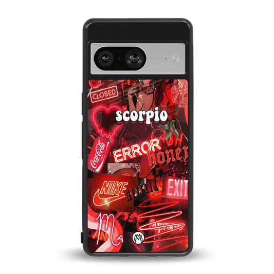 scorpio aesthetic collage back phone cover | glass case for Google Pixel 8