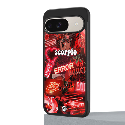 scorpio aesthetic collage back phone cover | glass case for google pixel 9