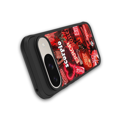 scorpio aesthetic collage back phone cover | glass case for google pixel 9