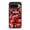 scorpio aesthetic collage back phone cover | glass case for google pixel 9 pro