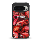 scorpio aesthetic collage back phone cover | glass case for google pixel 9 pro