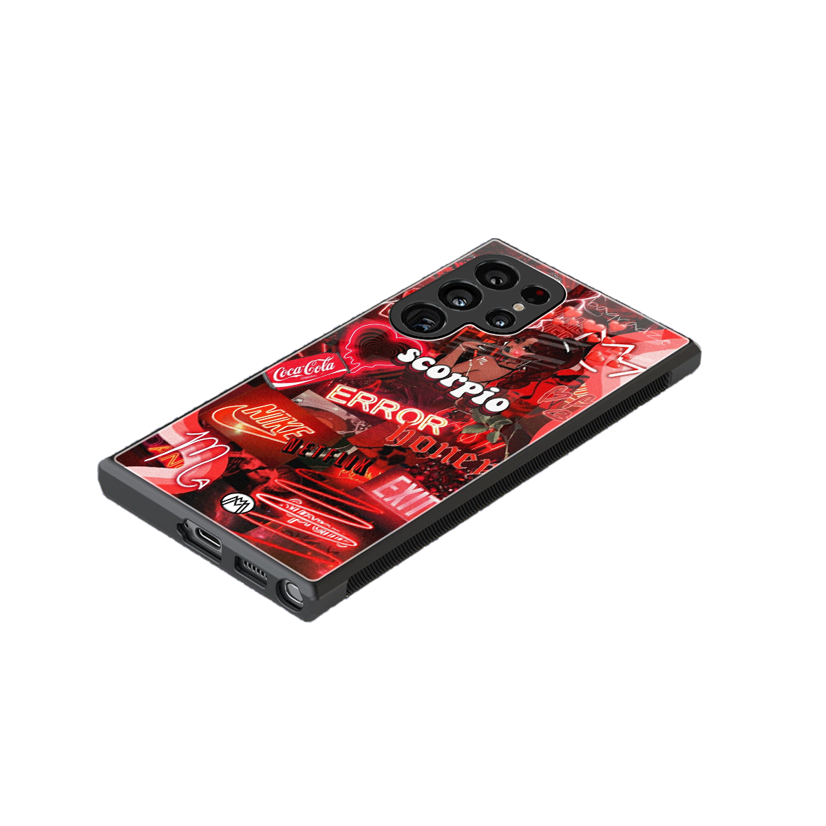 scorpio aesthetic collage back phone cover | glass case for samsung galaxy s24 ultra