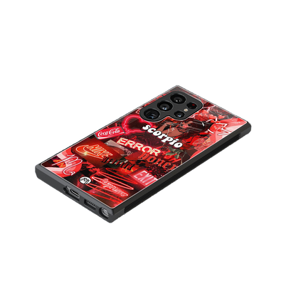 scorpio aesthetic collage back phone cover | glass case for samsung galaxy s24 ultra