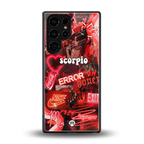 scorpio aesthetic collage back phone cover | glass case for samsung galaxy s25 ultra