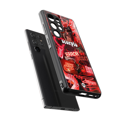 scorpio aesthetic collage back phone cover | glass case for samsung galaxy s25 ultra