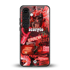 scorpio aesthetic collage back phone cover | glass case for samsung galaxy s25 plus