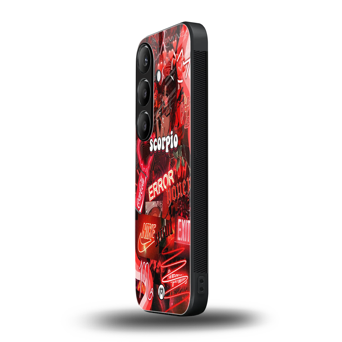 scorpio aesthetic collage back phone cover | glass case for samsung galaxy s24 fe
