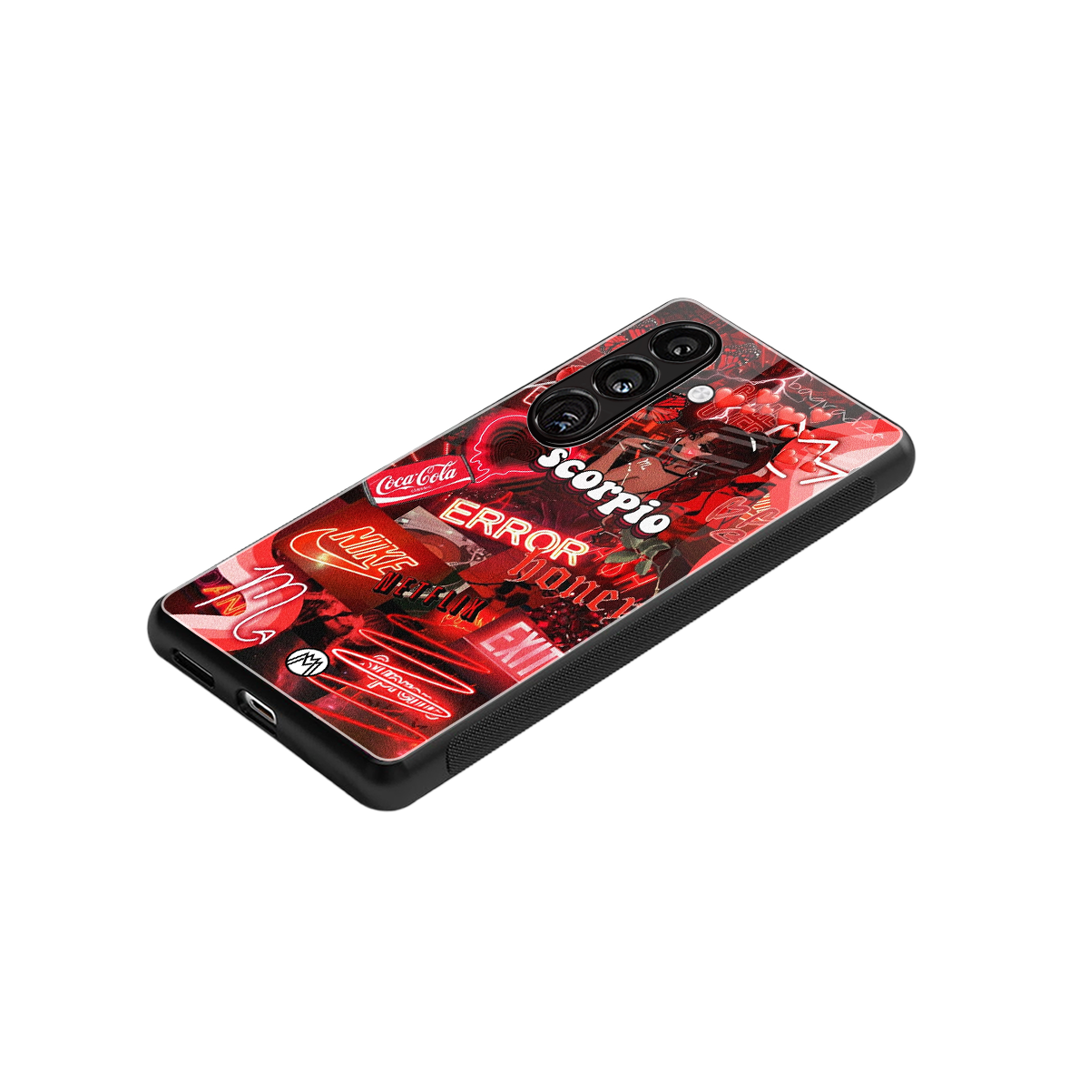 scorpio aesthetic collage back phone cover | glass case for samsung galaxy s24 fe