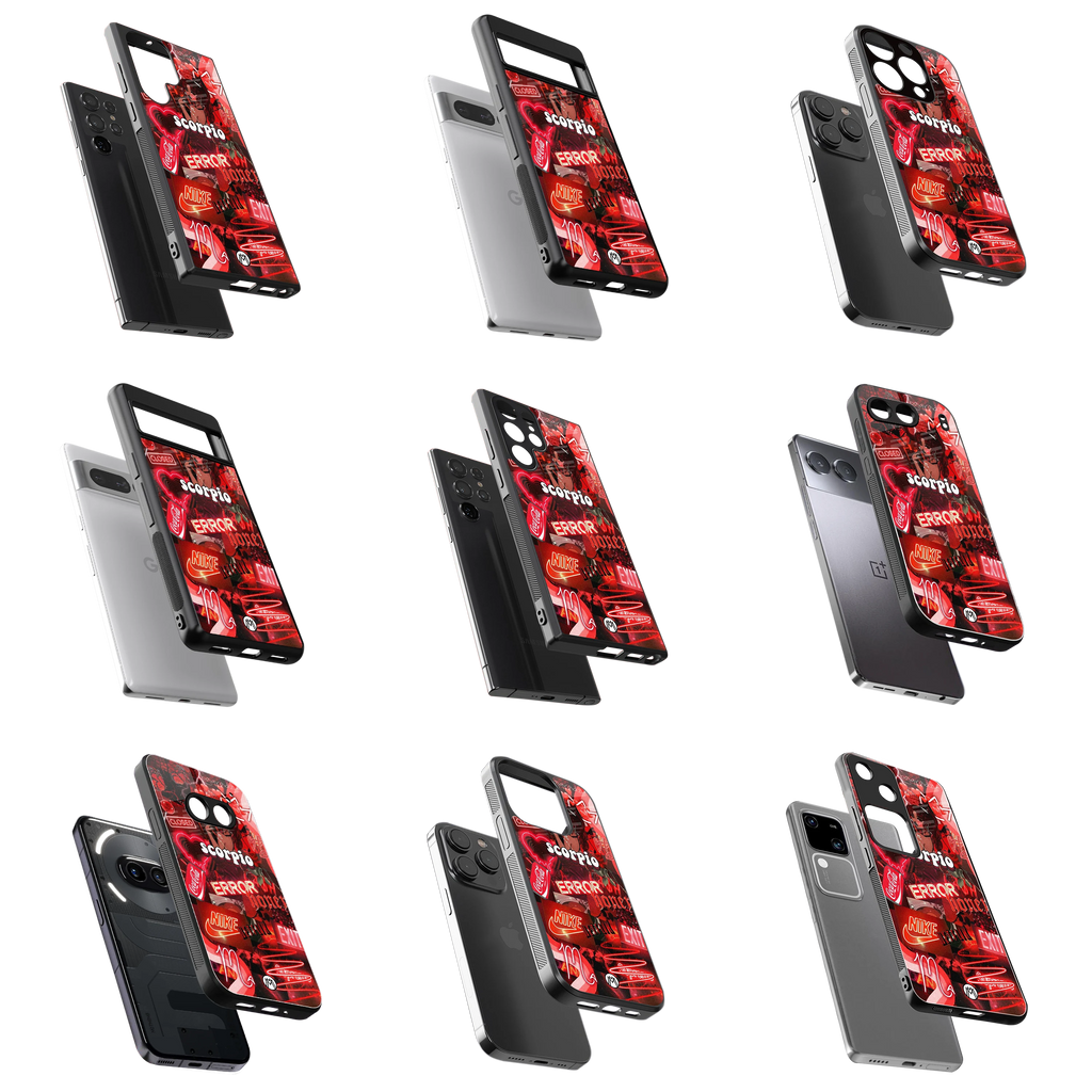 Durable Glass Back Mobile Case for iPhone, Samsung, OnePlus, Google Pixel, Redmi, Vivo, Oppo