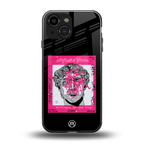 scribbled david michelangelo back phone cover | glass case for iphone 13 mini