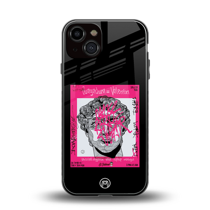 scribbled david michelangelo back phone cover | glass case for iphone 13