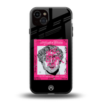 scribbled david michelangelo back phone cover | glass case for iphone 14 plus