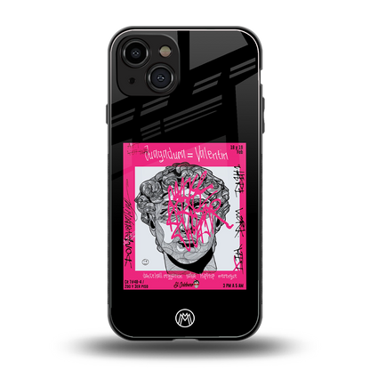 scribbled david michelangelo back phone cover | glass case for iphone 14