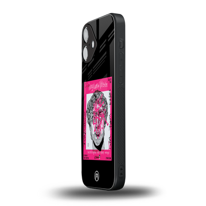 scribbled david michelangelo back phone cover | glass case for iphone 16 plus