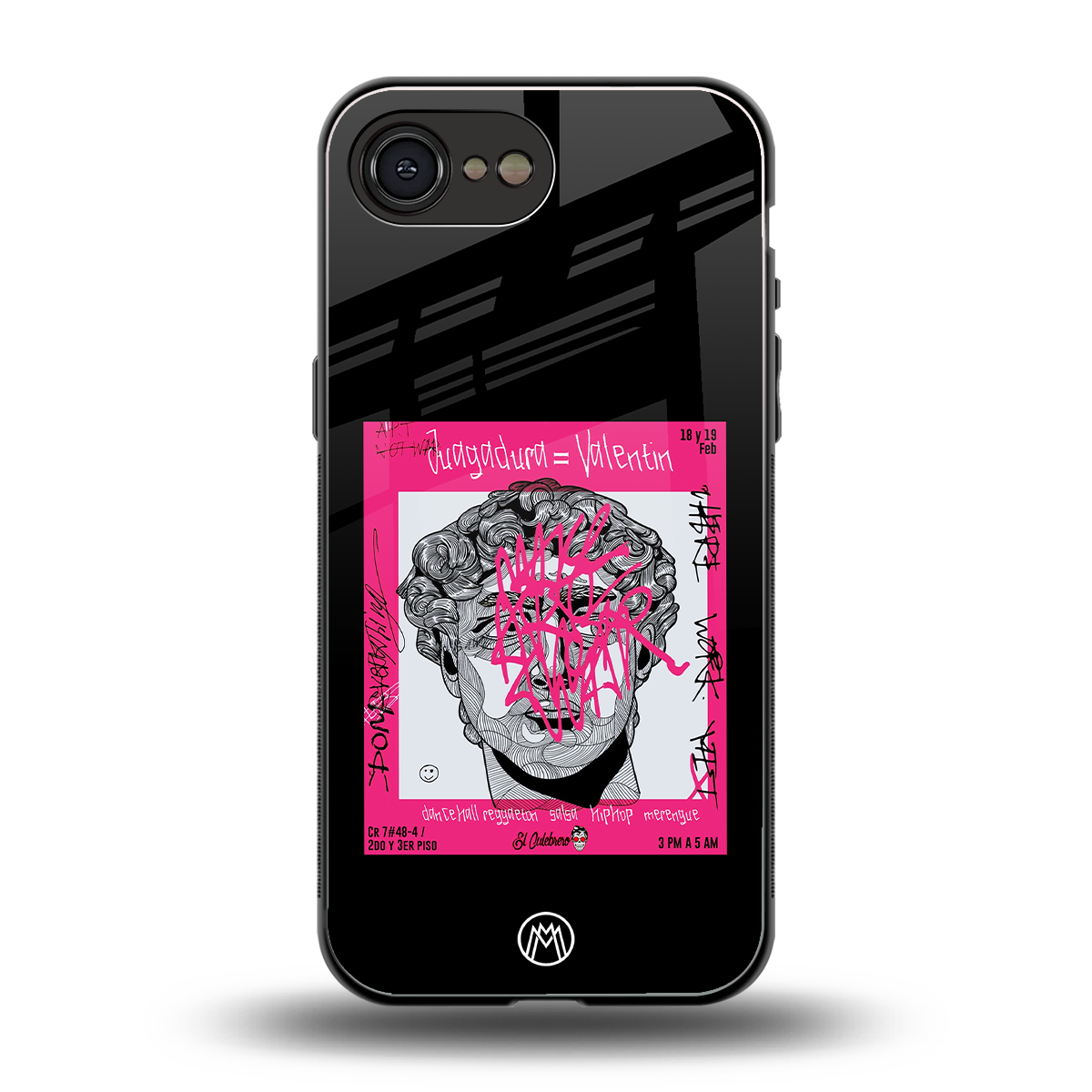 scribbled david michelangelo back phone cover | glass case for iphone 16e