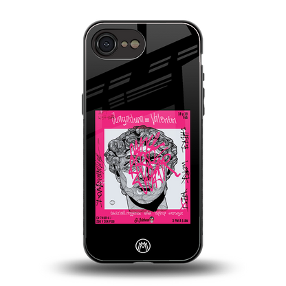 scribbled david michelangelo back phone cover | glass case for iphone 16e