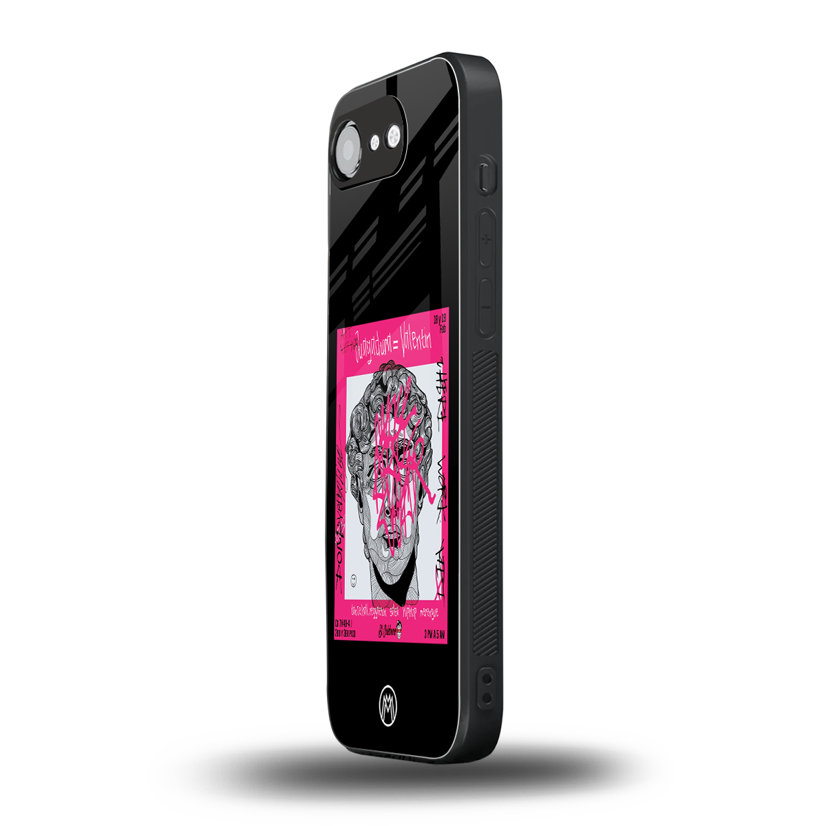 scribbled david michelangelo back phone cover | glass case for iphone 16e