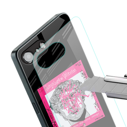 scribbled david michelangelo back phone cover | glass case for iphone 16e