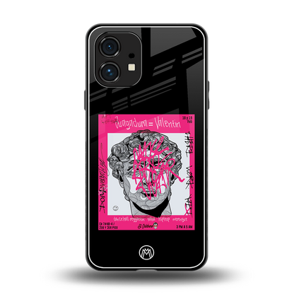 scribbled david michelangelo back phone cover | glass case for nothing phone 1