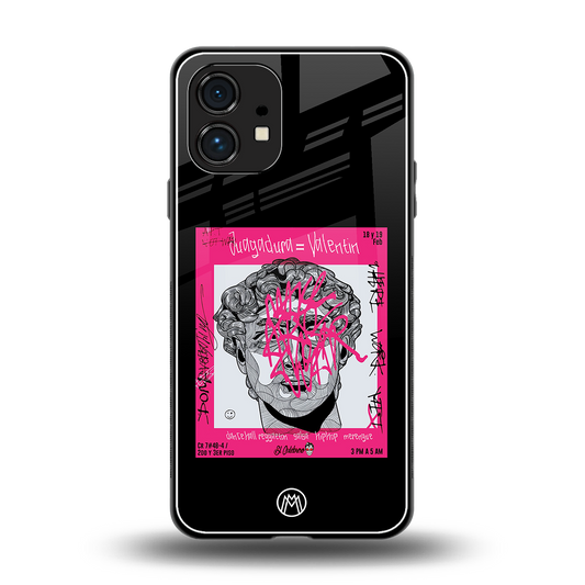 scribbled david michelangelo back phone cover | glass case for nothing phone 1