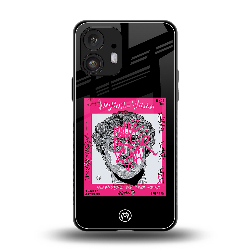 scribbled david michelangelo back phone cover | glass case for nothing phone 2