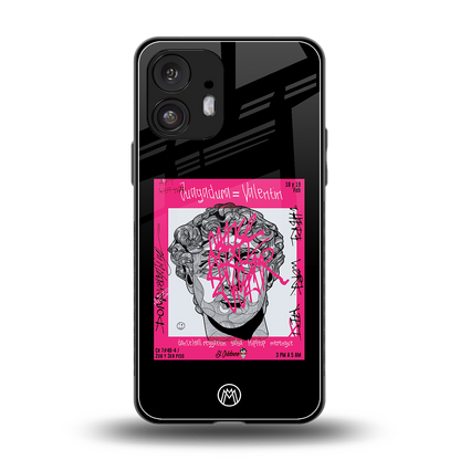 scribbled david michelangelo back phone cover | glass case for nothing phone 2