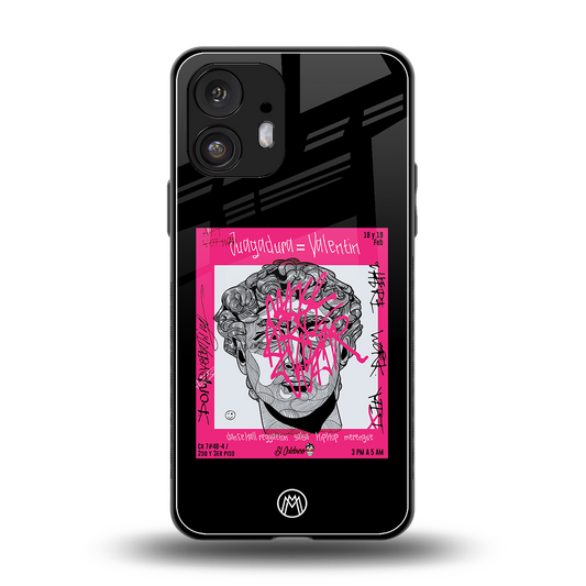 scribbled david michelangelo back phone cover | glass case for nothing phone 2