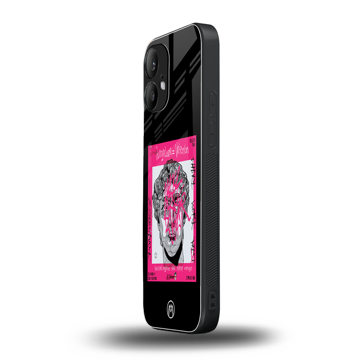 scribbled david michelangelo back phone cover | glass case for nothing phone 2