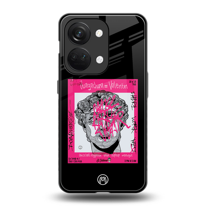 scribbled david michelangelo back phone cover | glass case for oneplus nord 3