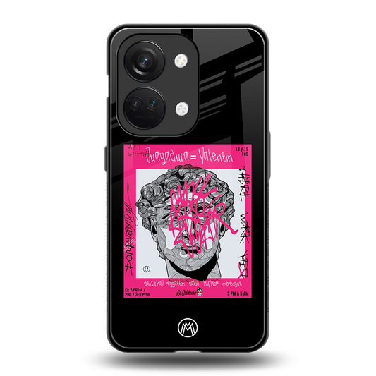 scribbled david michelangelo back phone cover | glass case for oneplus nord 3