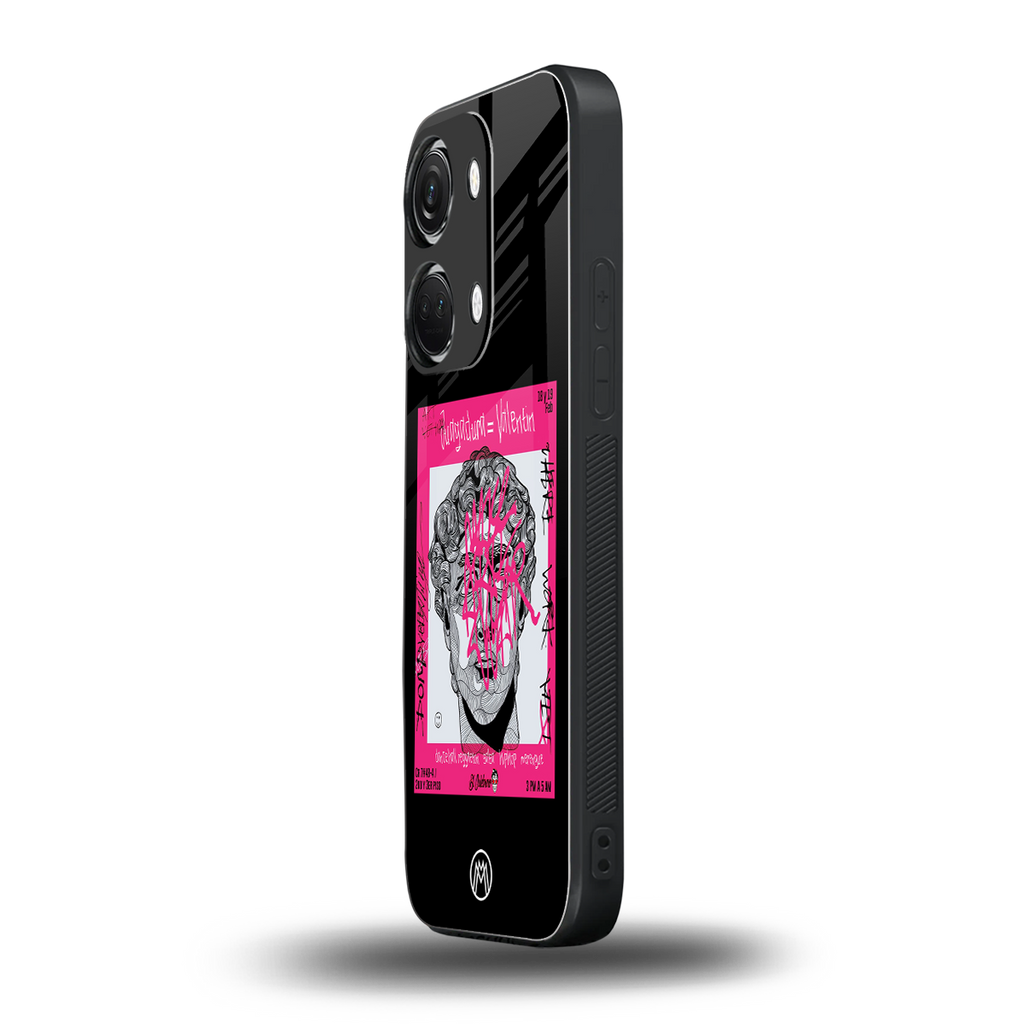 scribbled david michelangelo back phone cover | glass case for oneplus nord 3