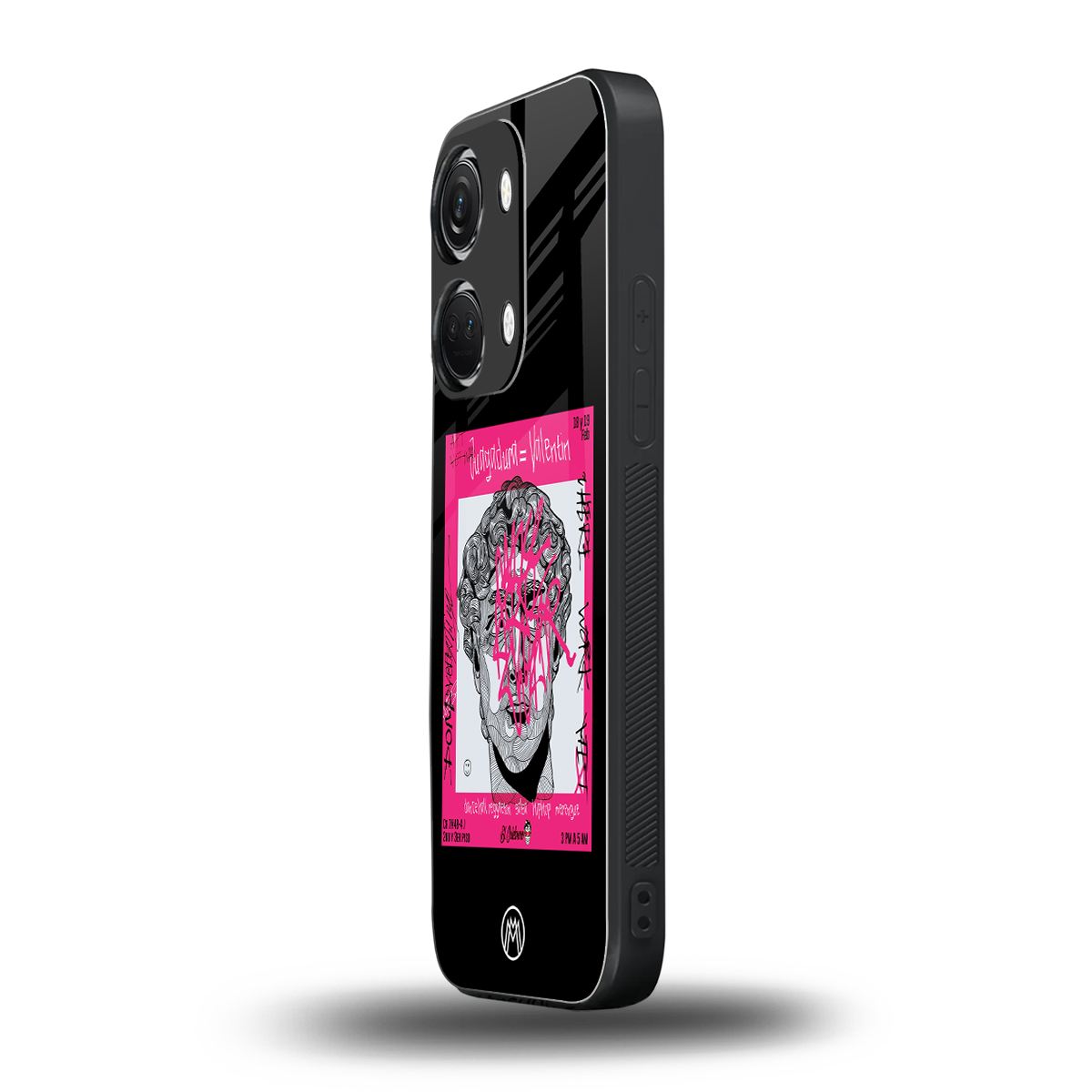 scribbled david michelangelo back phone cover | glass case for oneplus nord 3