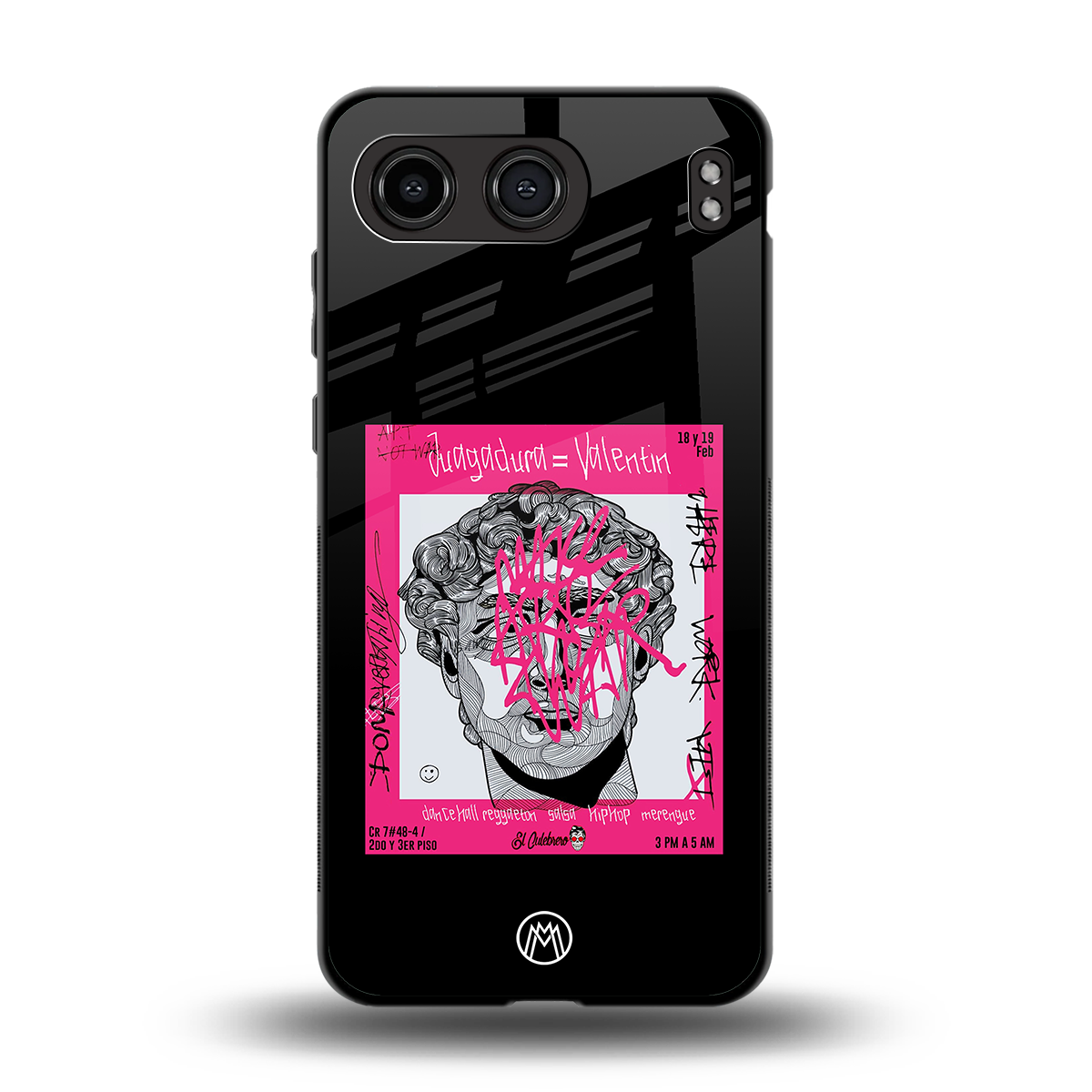 scribbled david michelangelo back phone cover | glass case for oneplus nord 4