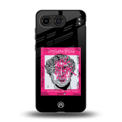 scribbled david michelangelo back phone cover | glass case for oneplus nord 4