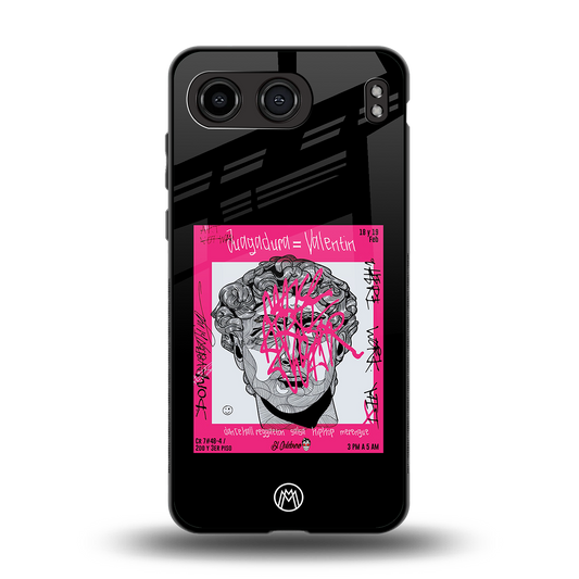 scribbled david michelangelo back phone cover | glass case for oneplus nord 4