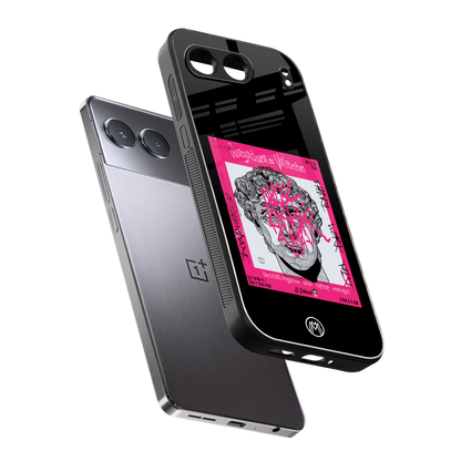 scribbled david michelangelo back phone cover | glass case for oneplus nord 4