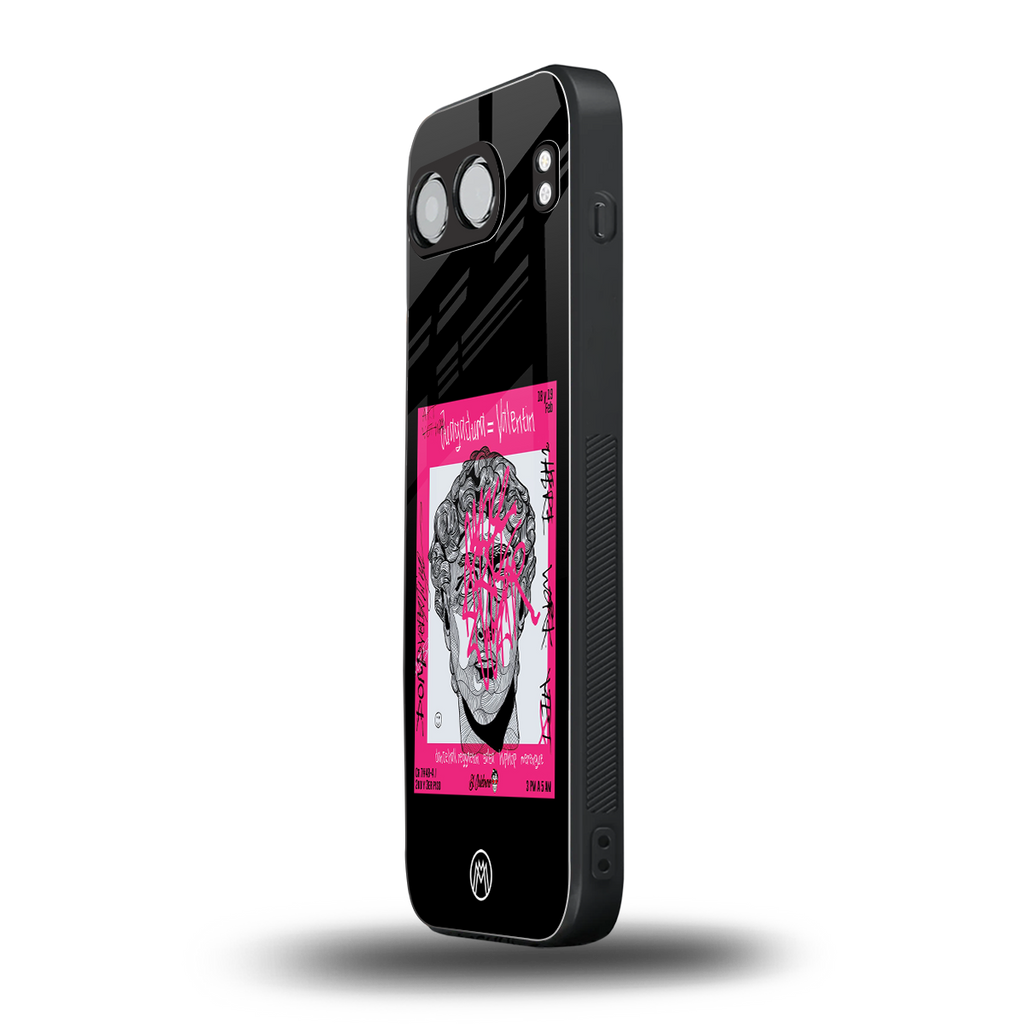 scribbled david michelangelo back phone cover | glass case for oneplus nord 4