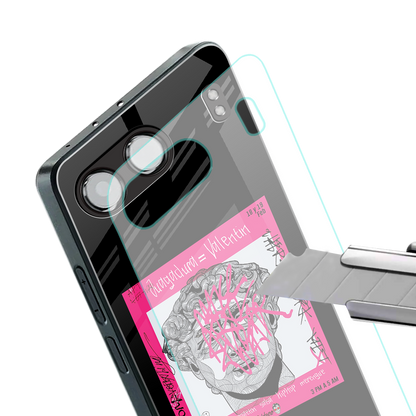 scribbled david michelangelo back phone cover | glass case for oneplus nord 4